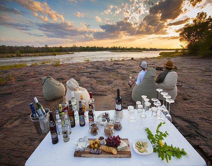 Azura Selous sundowners set up -